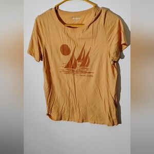 Old Navy Tan Sailboat Graphic Tee